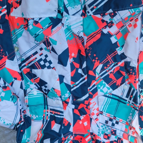 Colorful Geometric Patterned Jacket - Picture 1 of 4